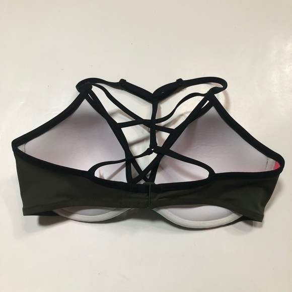 PINK Victoria's Secret Colorblock Strappy Cage Bikini Top - Picture 2 of 8